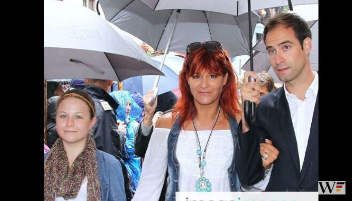 Andrea Berg with her daughter Lena Maria and Oliver Mintzlaff 