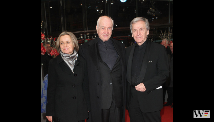 German actor Armin Mueller-Stahl (C), his wife Gabriele Scholz (L) and Greek director Costa-Gavras 