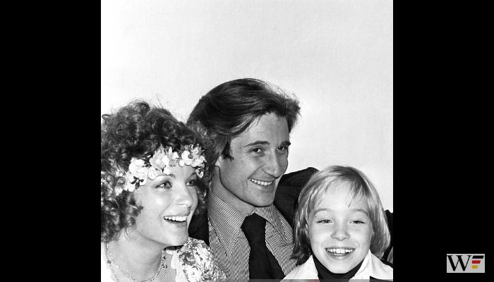 Romy Schneider with Daniel Biasini and David